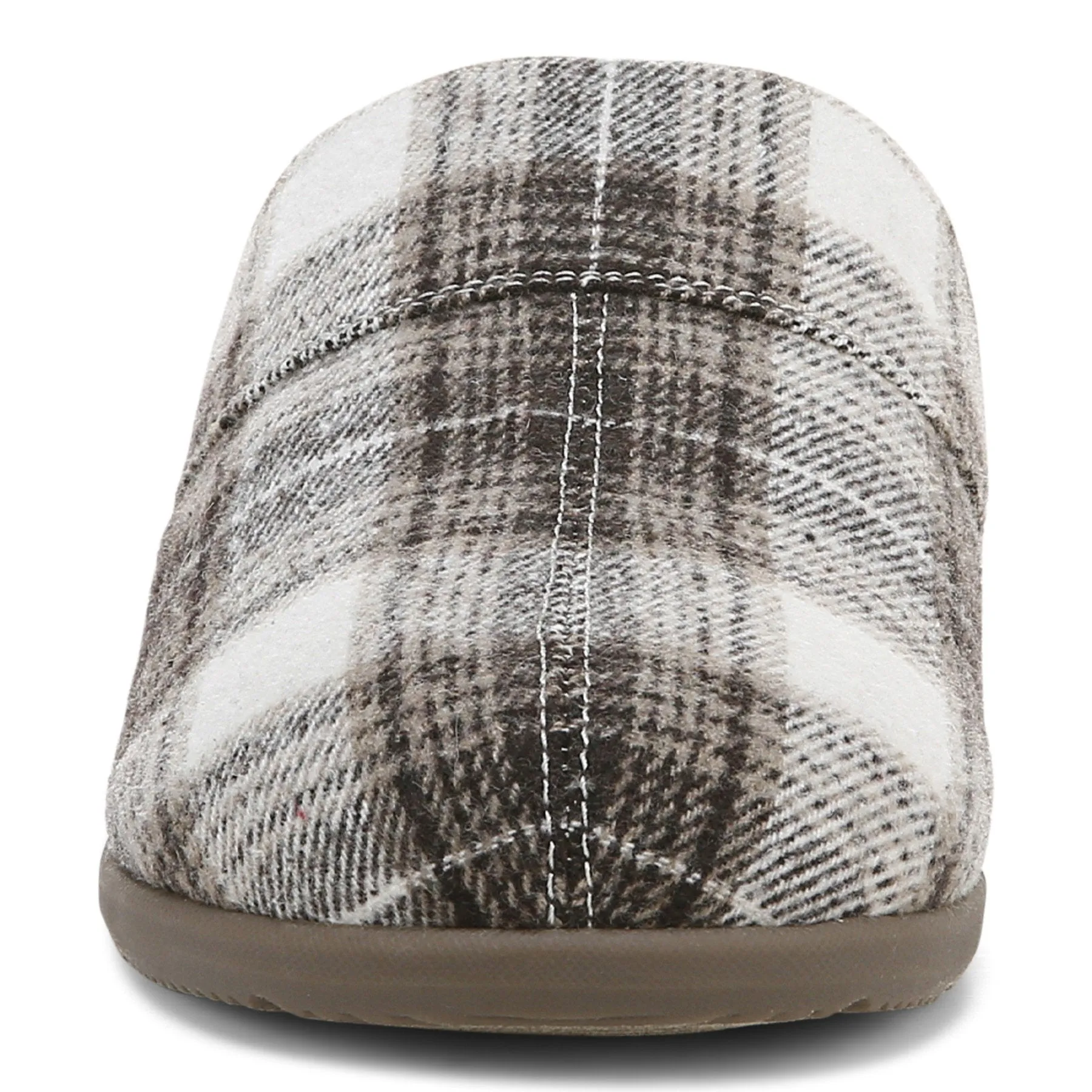 Vionic Alfons Men's Orthotic Comfort Slipper – Black Plaid, Arch Support, Indoor & Outdoor Use