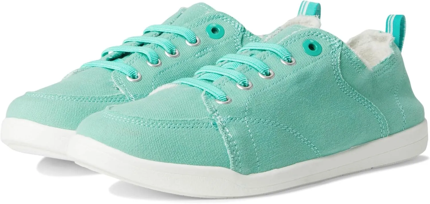 VIONIC Women's Pismo Sneaker, Aqua Green Canvas, 8.5 Wide