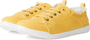 VIONIC Women's Pismo Sneaker, Butter Yellow Canvas, 9.5