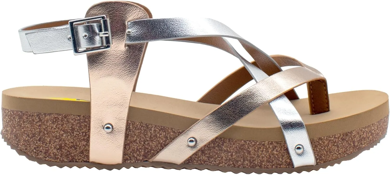 VOLATILE Women's Engie Multi Strap Thong Sandal