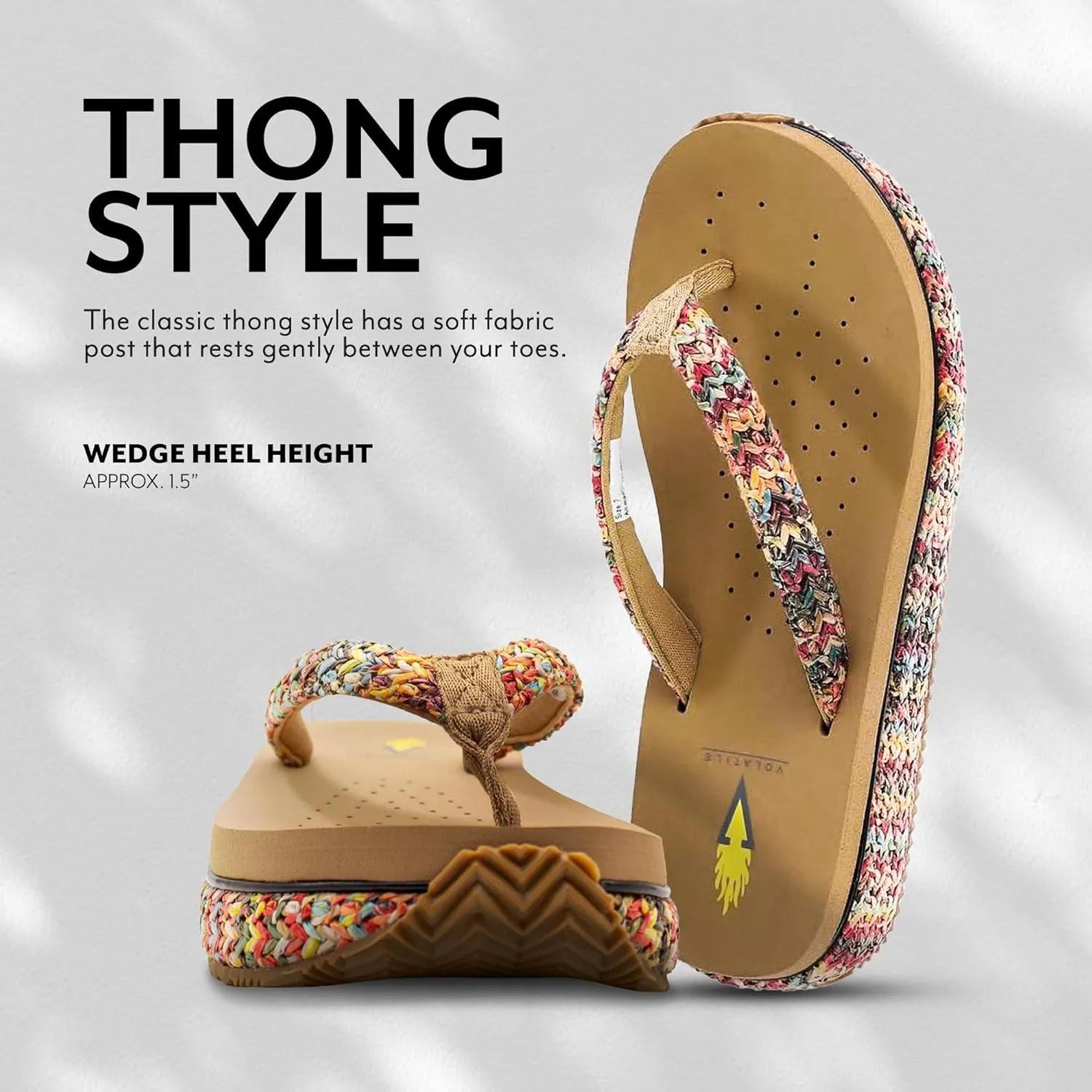 VOLATILE Women's Palau Slip-On Thong Wedge Sandal