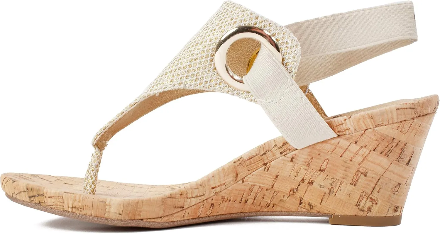 WHITE MOUNTAIN Women's Aida Cork Wedge Sandal