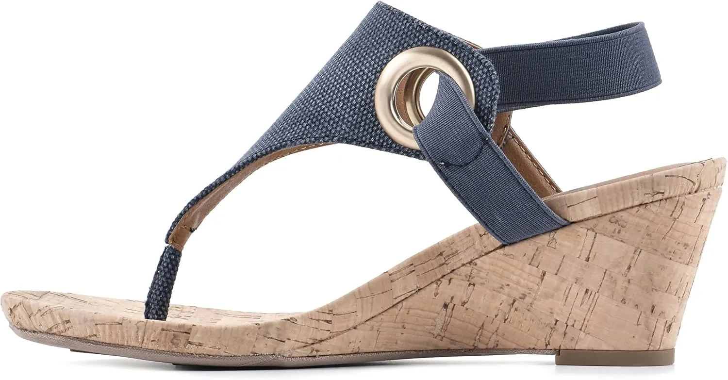WHITE MOUNTAIN Women's Aida Cork Wedge Sandal