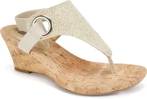 WHITE MOUNTAIN Women's Aida Cork Wedge Sandal