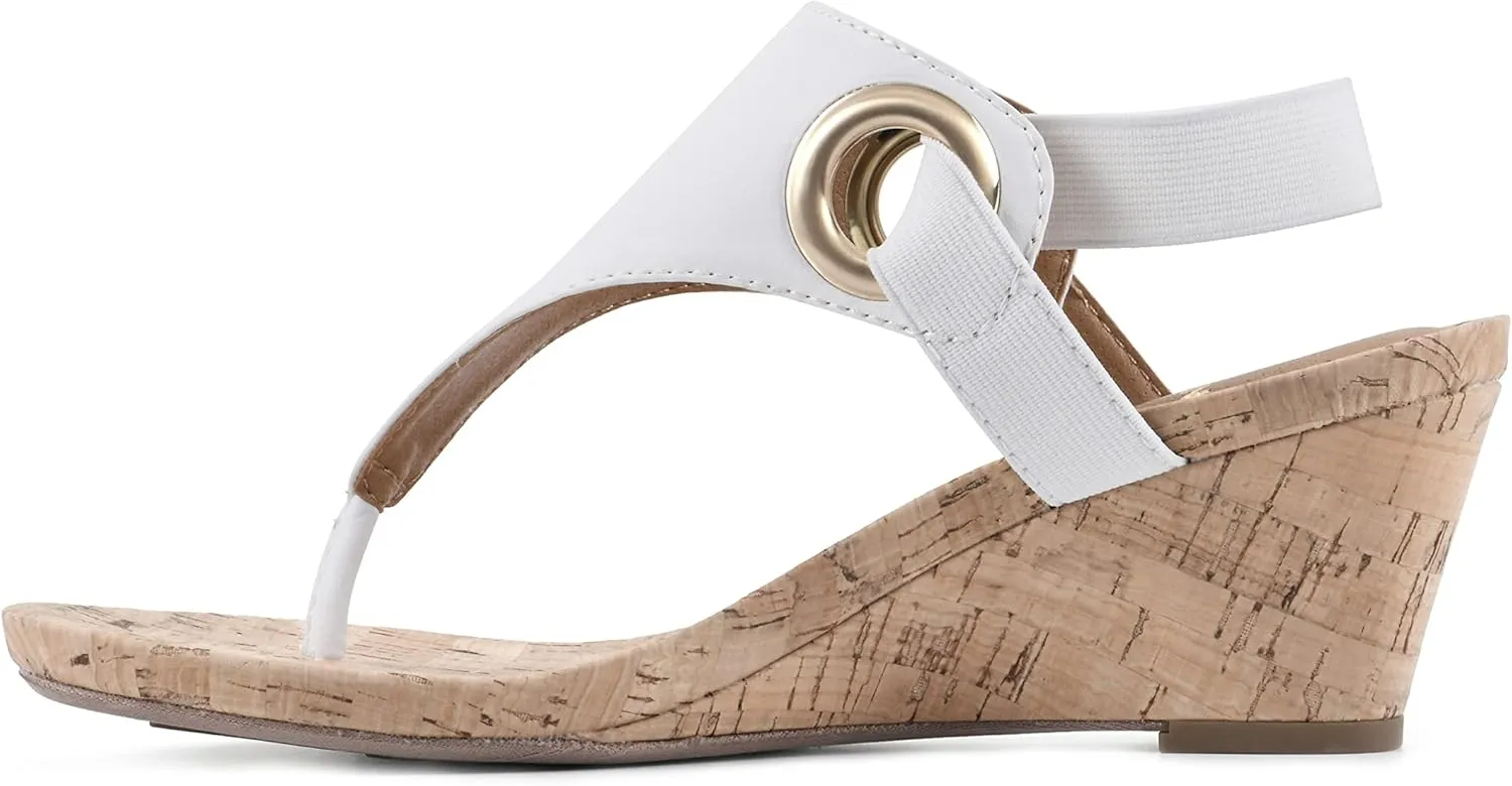 WHITE MOUNTAIN Women's Aida Cork Wedge Sandal