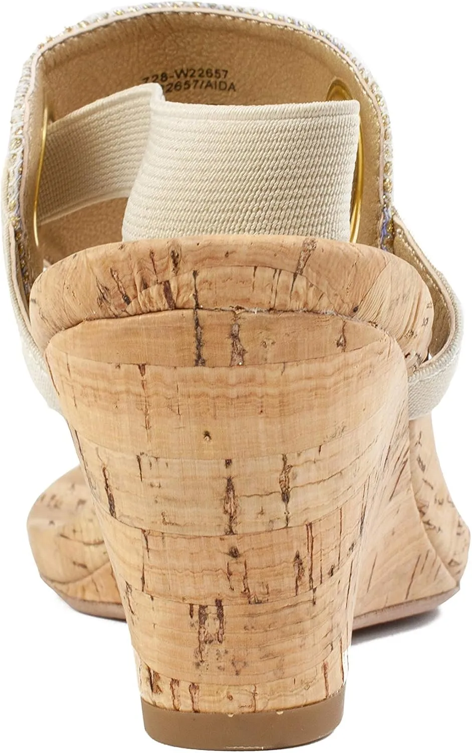 WHITE MOUNTAIN Women's Aida Cork Wedge Sandal
