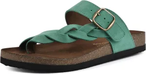 WHITE MOUNTAIN Women's Crawford Signature Comfort Molded Footbed Braided Sandal
