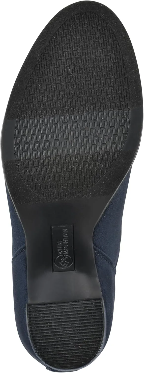 WHITE MOUNTAIN Women's Grapery Block Heel Sock Bootie