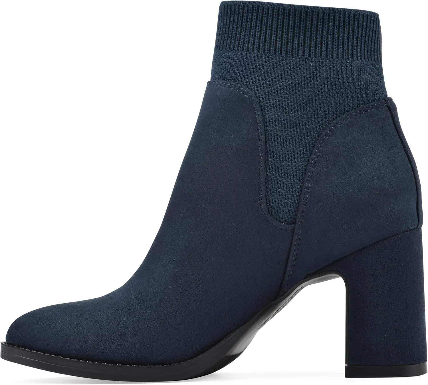 WHITE MOUNTAIN Women's Grapery Block Heel Sock Bootie