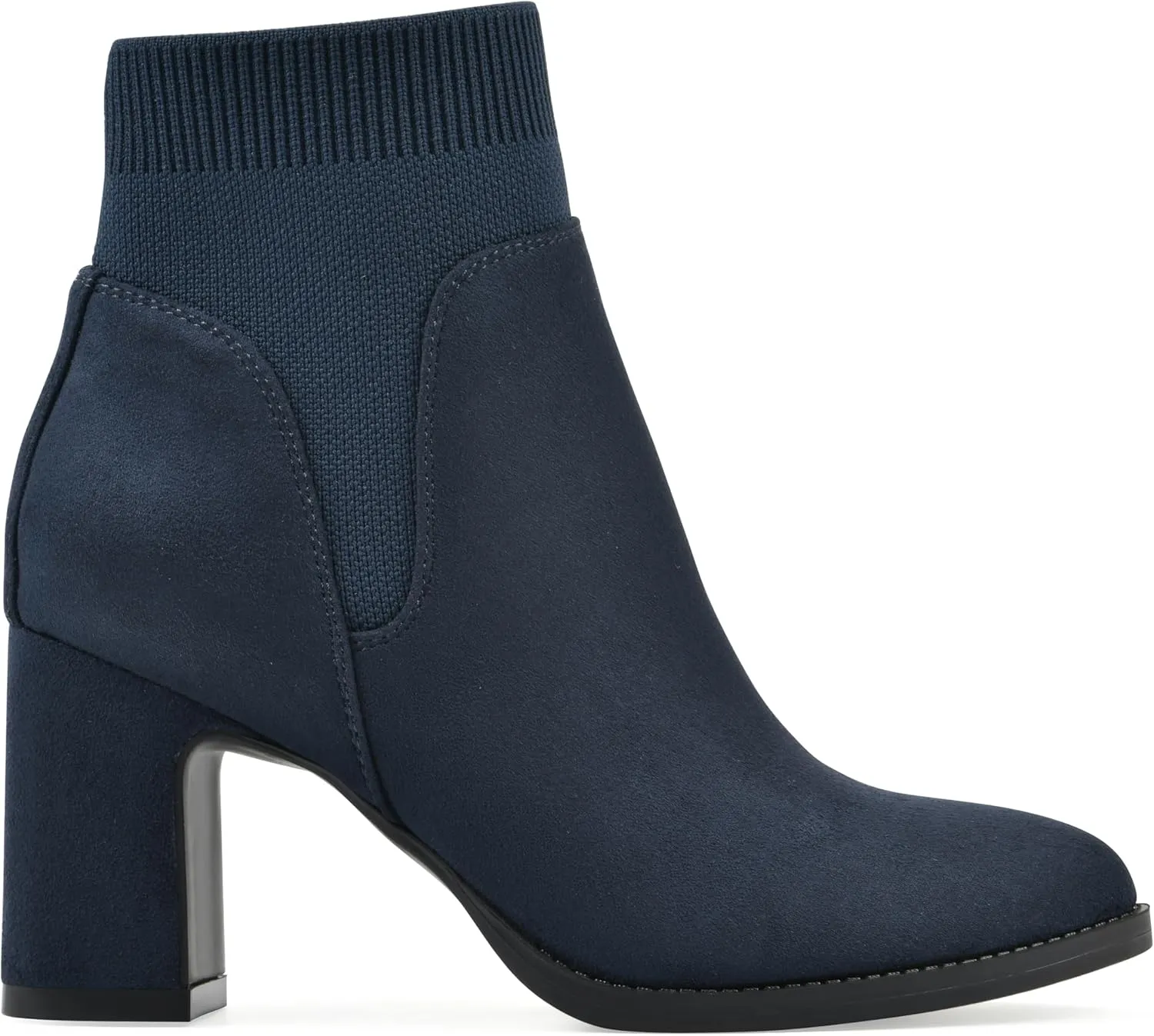 WHITE MOUNTAIN Women's Grapery Block Heel Sock Bootie
