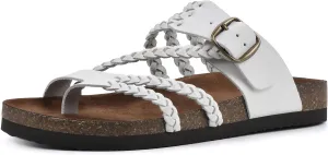 WHITE MOUNTAIN Women's Hayleigh Braided Signature Comfort-Molded Footbed Sandal