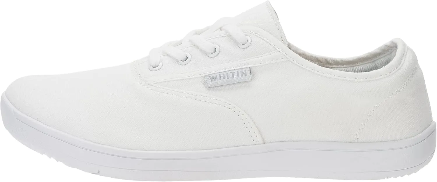 WHITIN Women's Wide Canvas Minimalist Barefoot Shoes | Zero Drop Sole | Casual Sneaker
