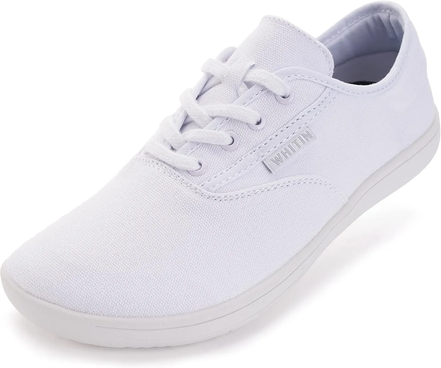 WHITIN Women's Wide Canvas Minimalist Barefoot Shoes | Zero Drop Sole | Casual Sneaker