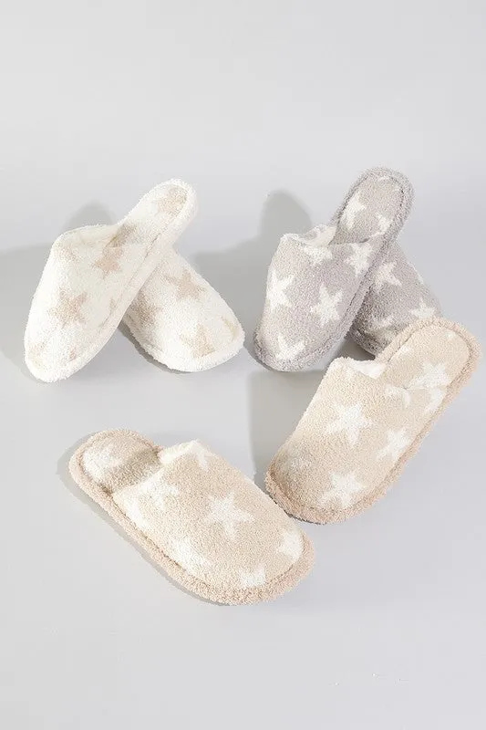 Winter Luxury Soft Star Pattern Slipper