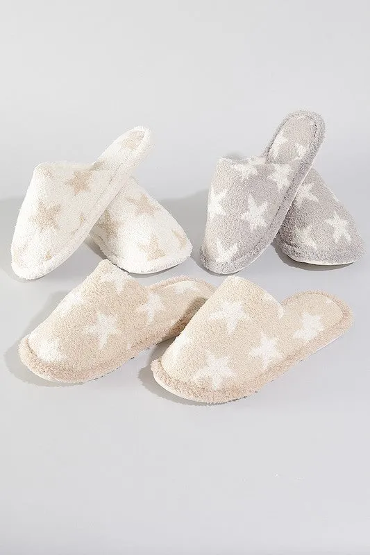 Winter Luxury Soft Star Pattern Slipper