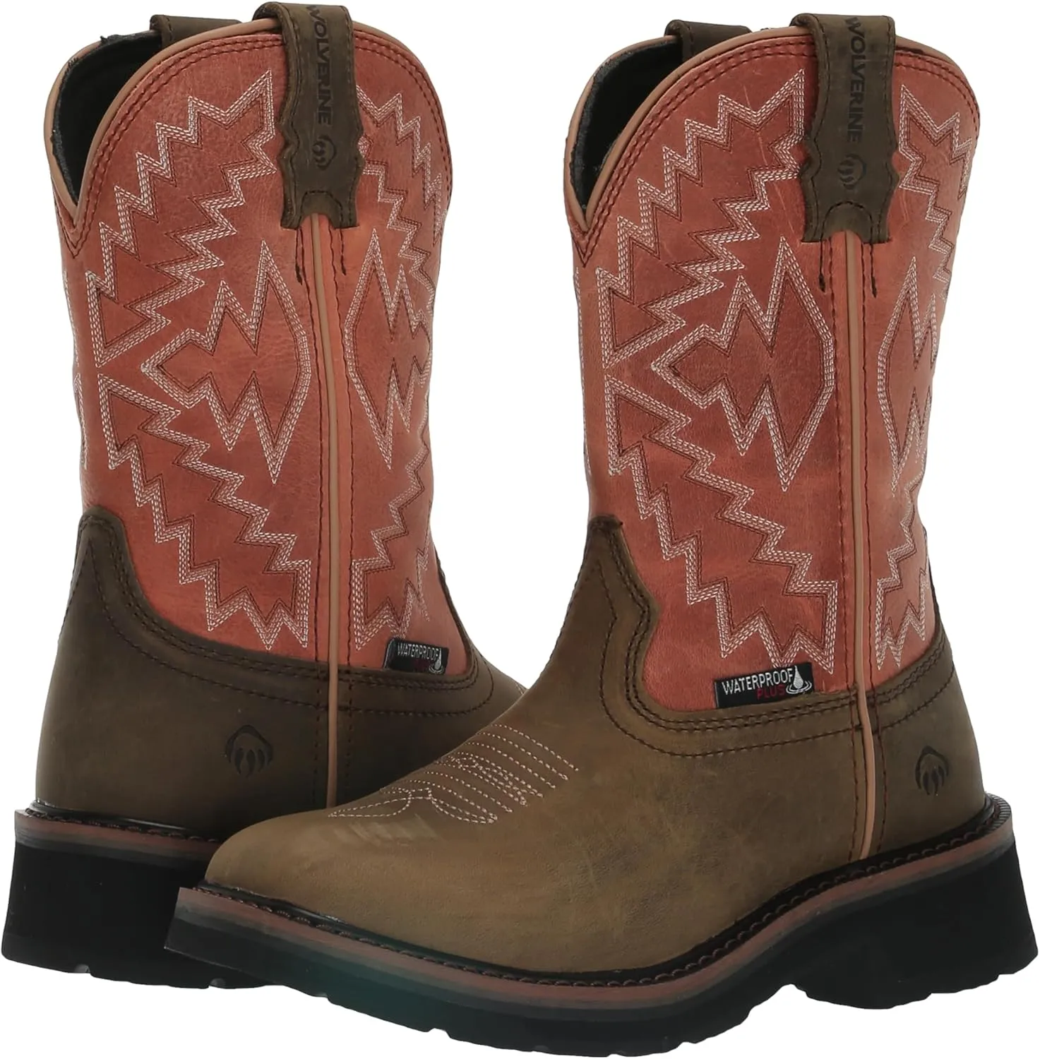 Wolverine Women's Rancher Arrow Waterproof Stell Toe Wellington Construction Boot