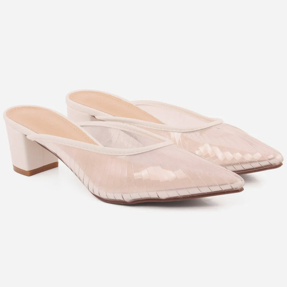 Women "CANDACE" Pointed toe Transparent Slippers