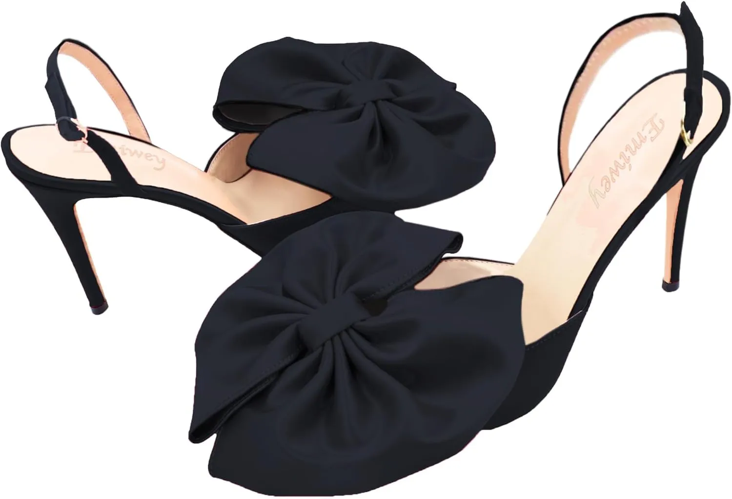 Women's Bow-Knot Pointed Toe High Heel Stiletto Pumps Dress Party Ladies Sandals Shoes
