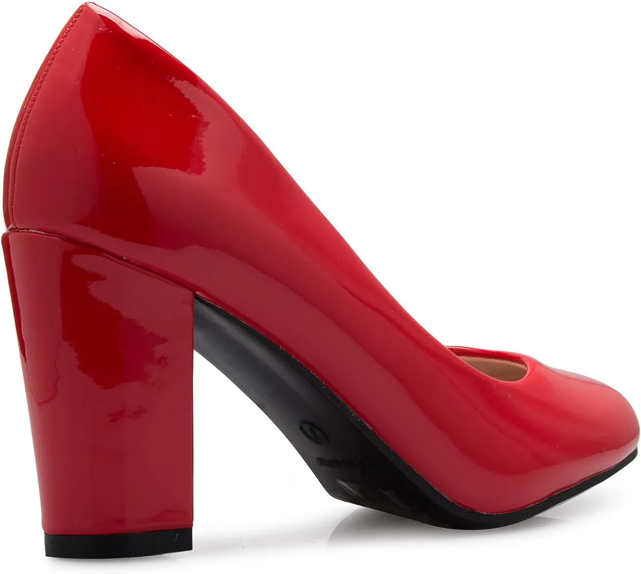 Women's Classic Round-Toe Platform Pumps High Block Heel - Adorable, Comfortable