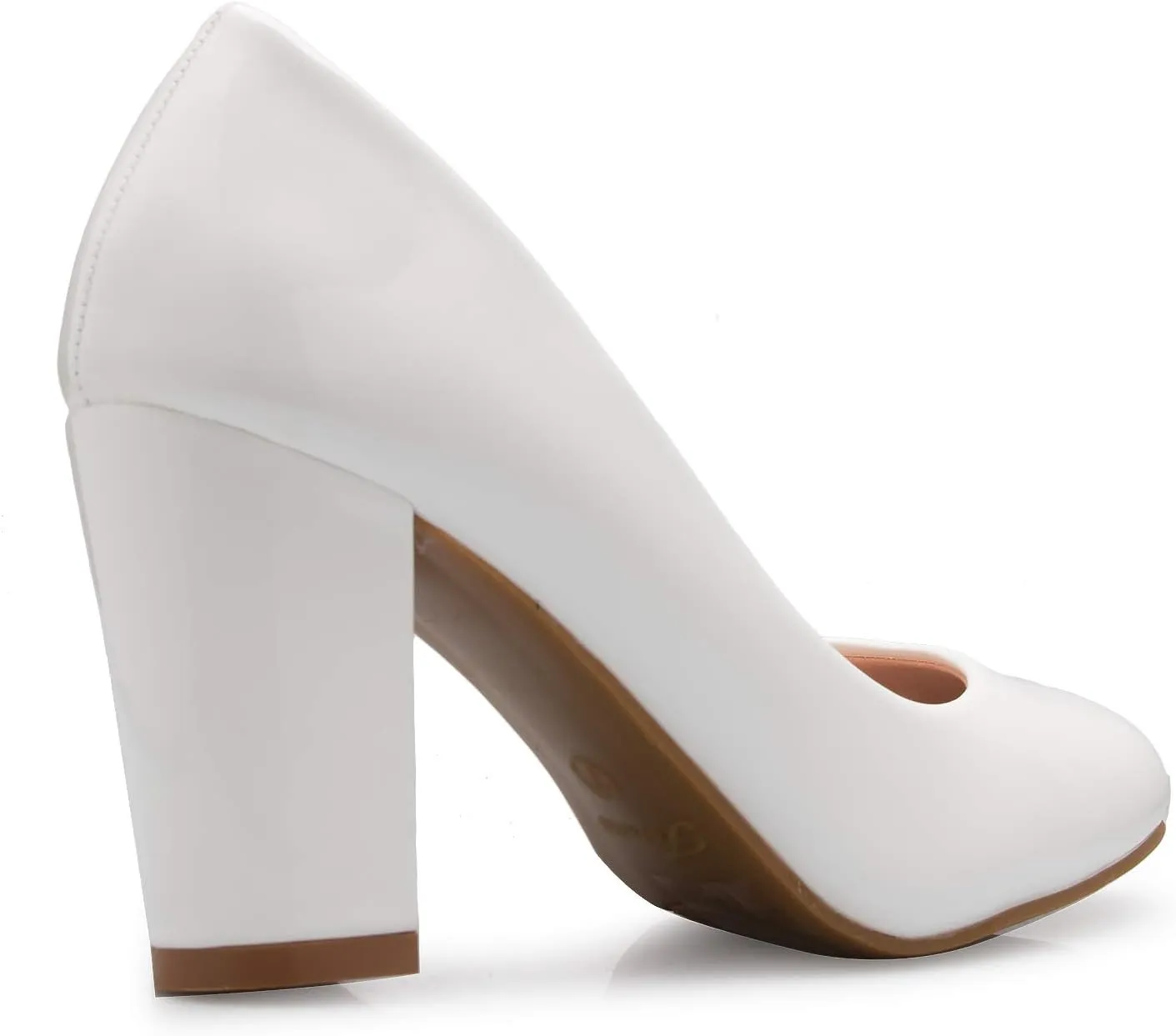 Women's Classic Round-Toe Platform Pumps High Block Heel - Adorable, Comfortable