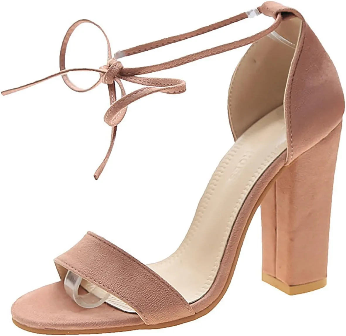 Women's Hi-Chunk High Heel Pump Sandals Open Toe Block Heeled Dress Ankle Strap Wedding Sandals