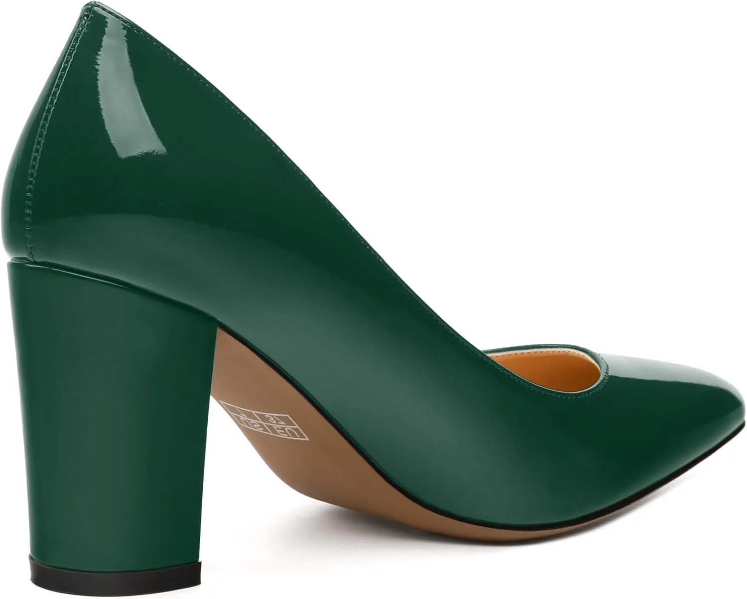 Womens High Heel Pumps, Pointed Toe Chunky Heel Pumps for Women, Daily Dress Shoes for Workplace 3.3"