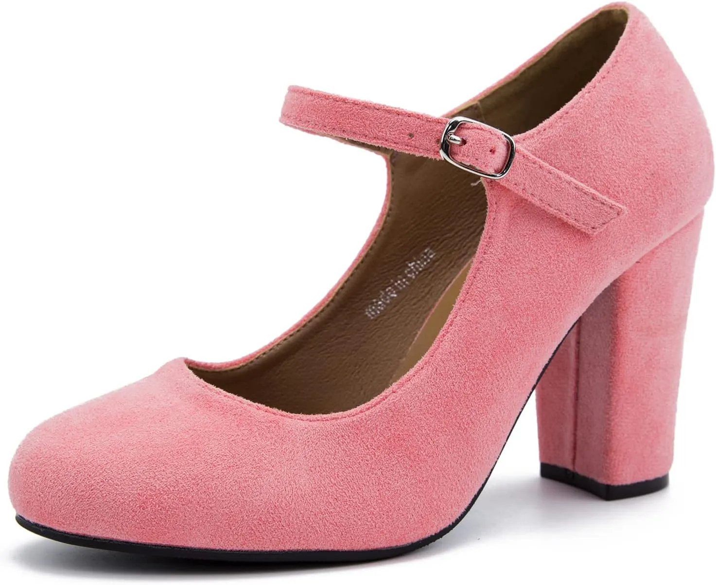 Women's Mary Jane Heels Closed Toe Chunky Heel Round Toe Block High Heel Pumps