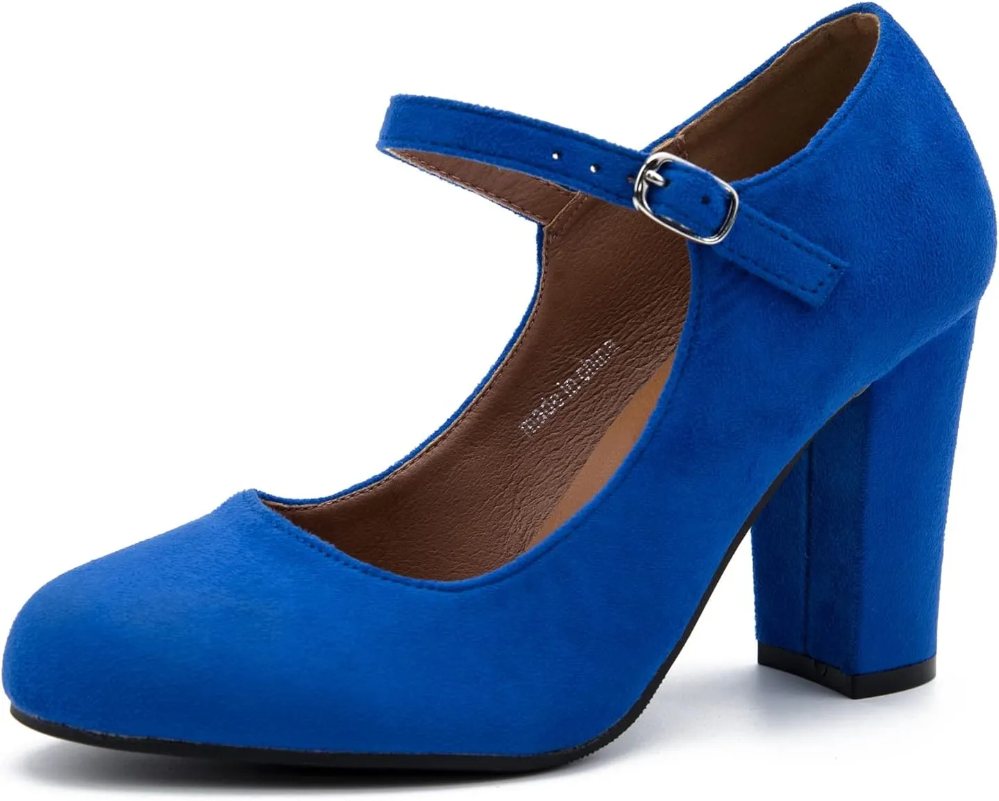 Women's Mary Jane Heels Closed Toe Chunky Heel Round Toe Block High Heel Pumps