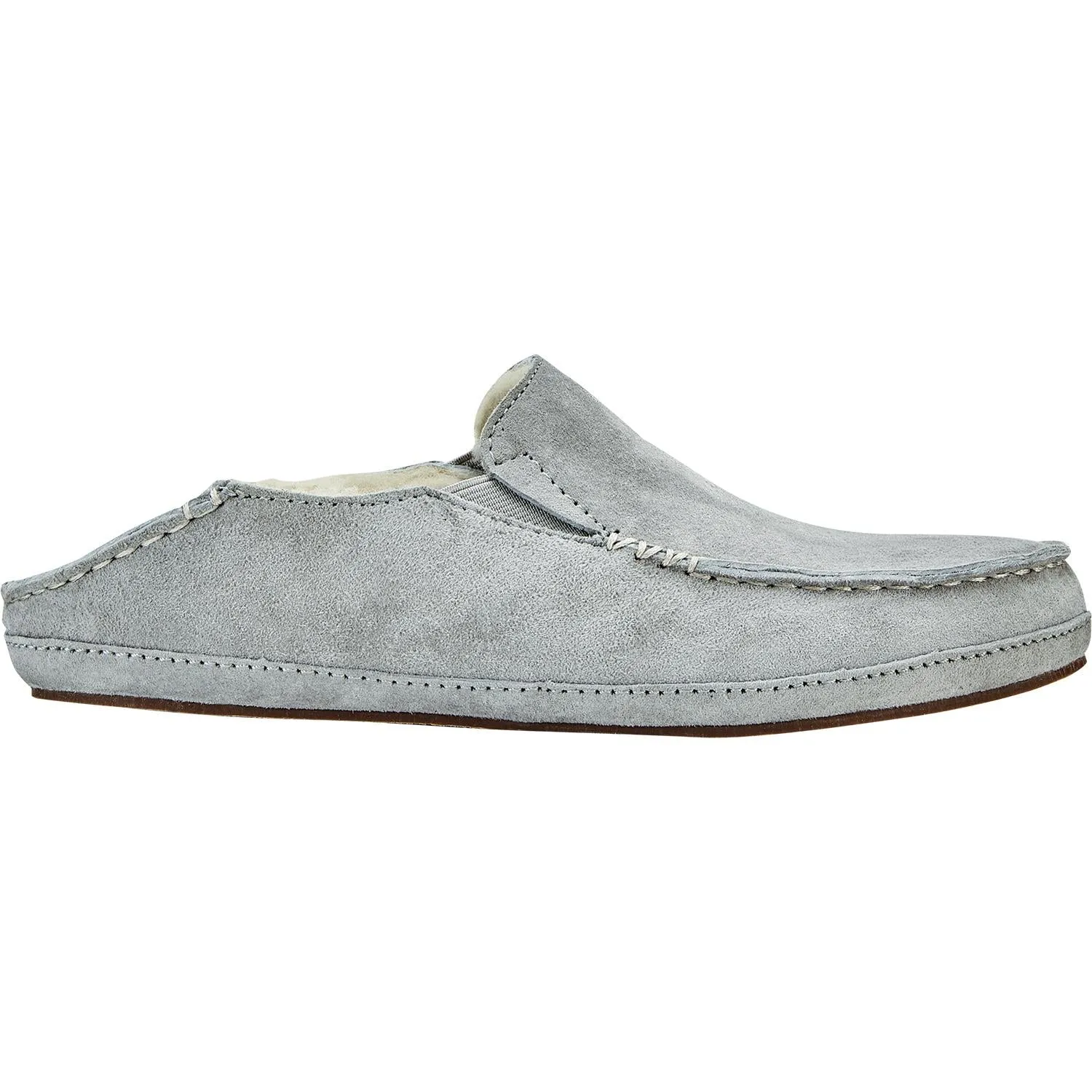 Women's OluKai Nohea Slipper Pale Grey/Pale Grey Nubuck