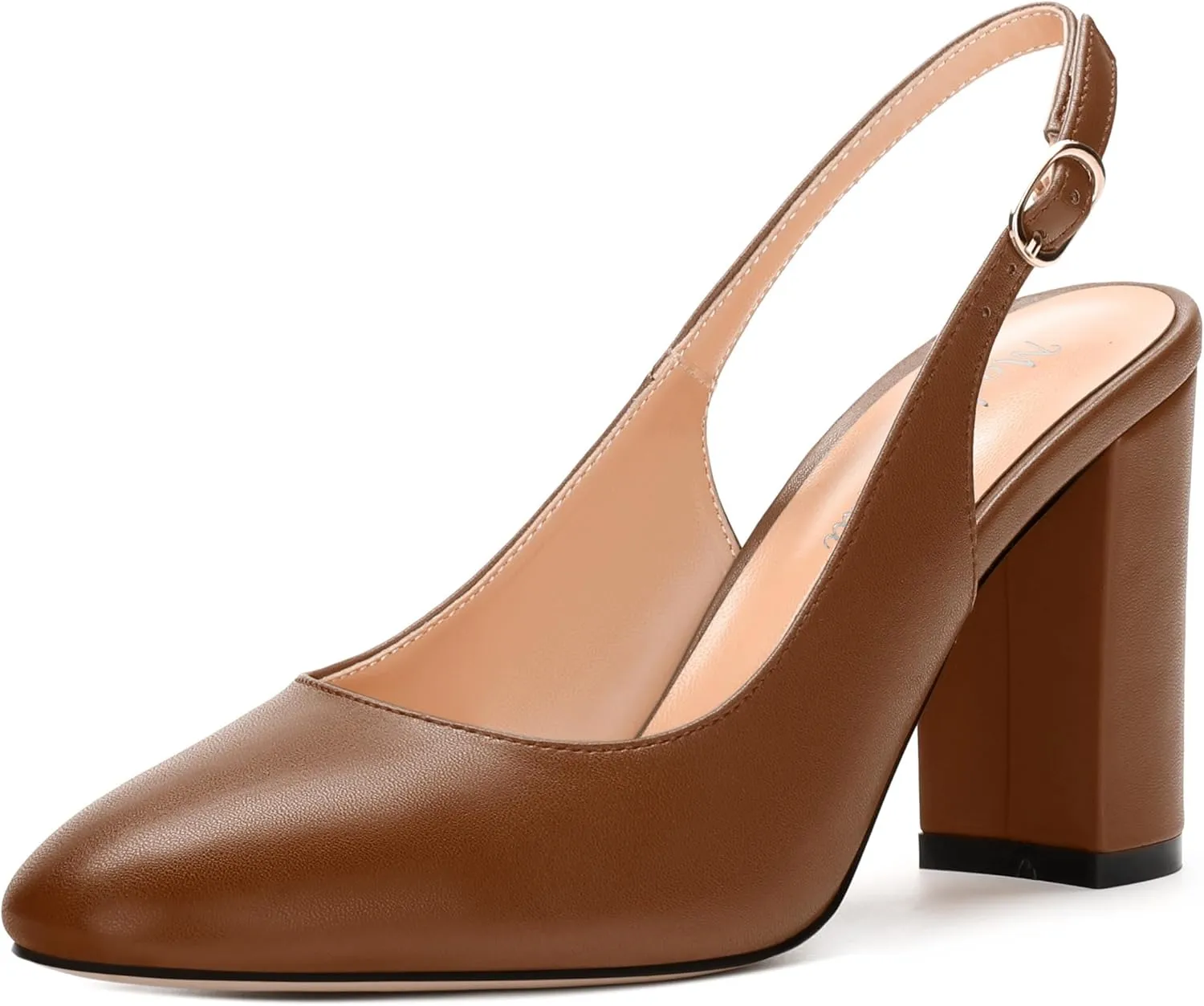 Women's Pumps, Block Heel Round Toe Dress Pumps Shoes for Women, Classic Round Toe High Chunky Heel Pumps