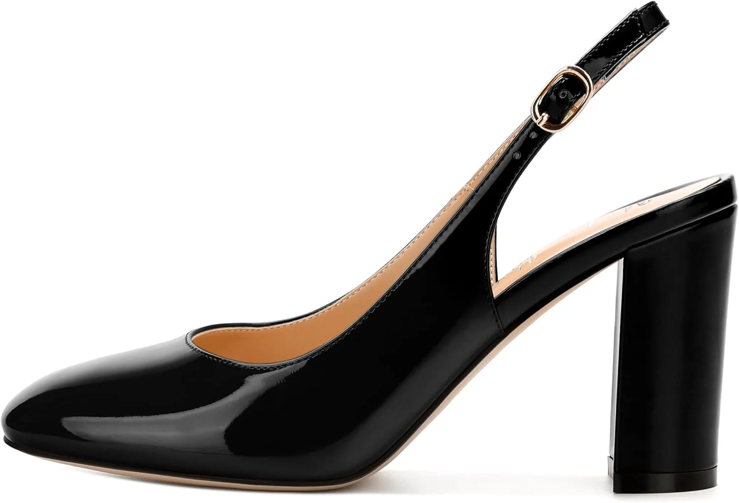 Women's Pumps, Block Heel Round Toe Dress Pumps Shoes for Women, Classic Round Toe High Chunky Heel Pumps
