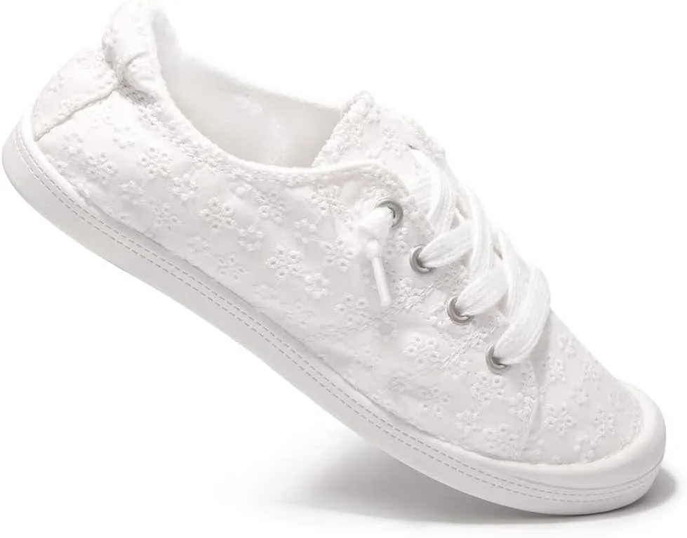 Women's Slip On Canvas Sneaker Low Top Casual Walking Shoes Classic Comfort Flat Fashion Sneakers