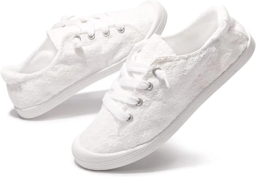 Women's Slip On Canvas Sneaker Low Top Casual Walking Shoes Classic Comfort Flat Fashion Sneakers