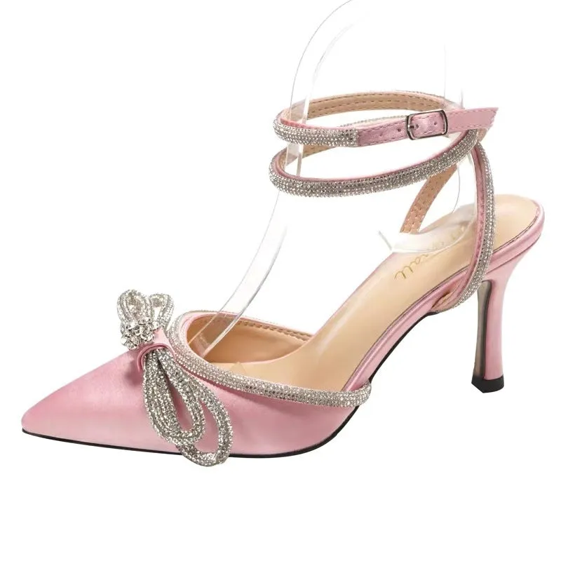 Women's Summer Strap Fairy Style Black Bow Sandals