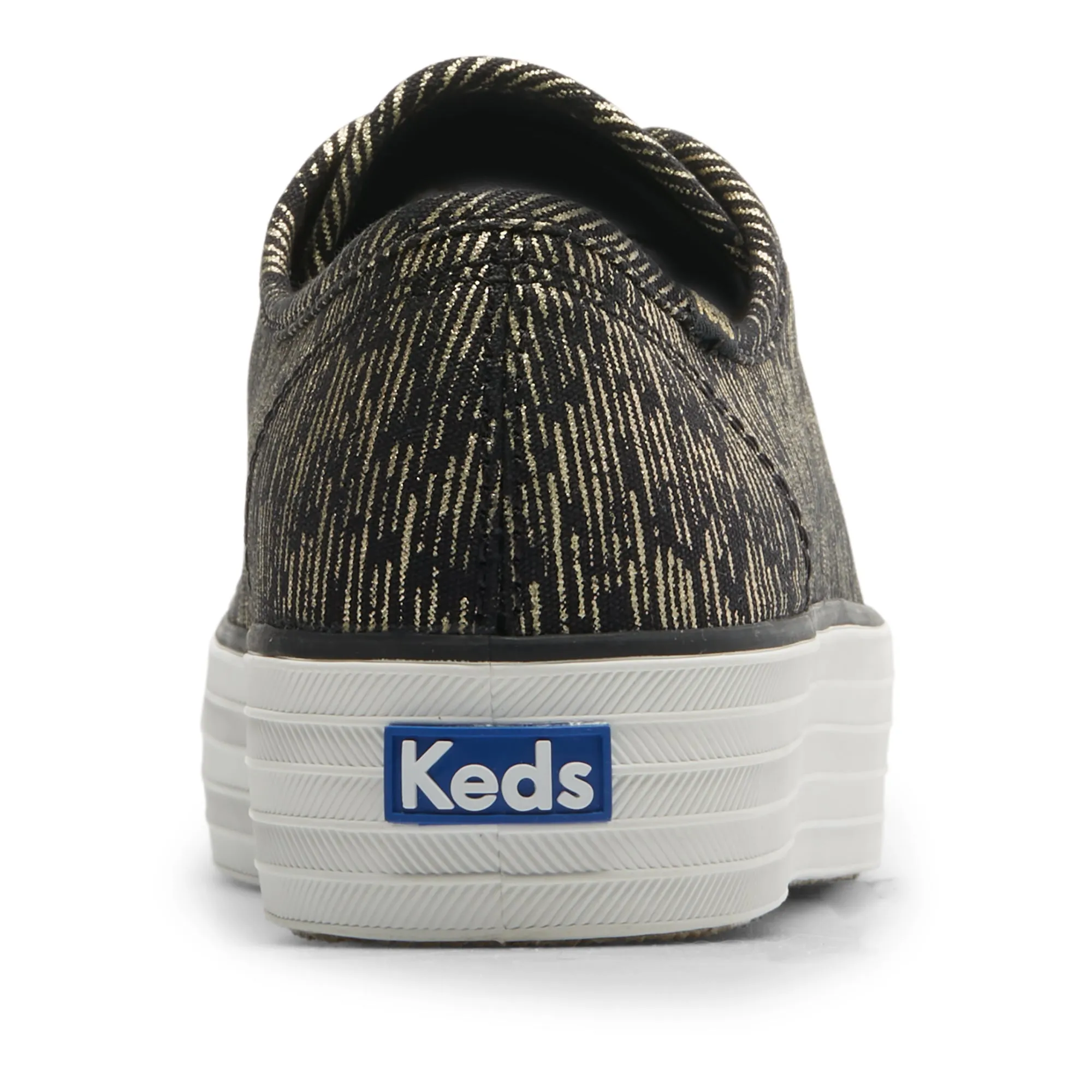 Women's Triple Kick Canvas Lines Print - Black/Gold