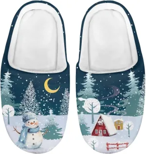Xpyiqun Christmas Slippers Kids House Shoes Size 9-14.5 Home Slipper Fuzzy Warm Winter Shoe