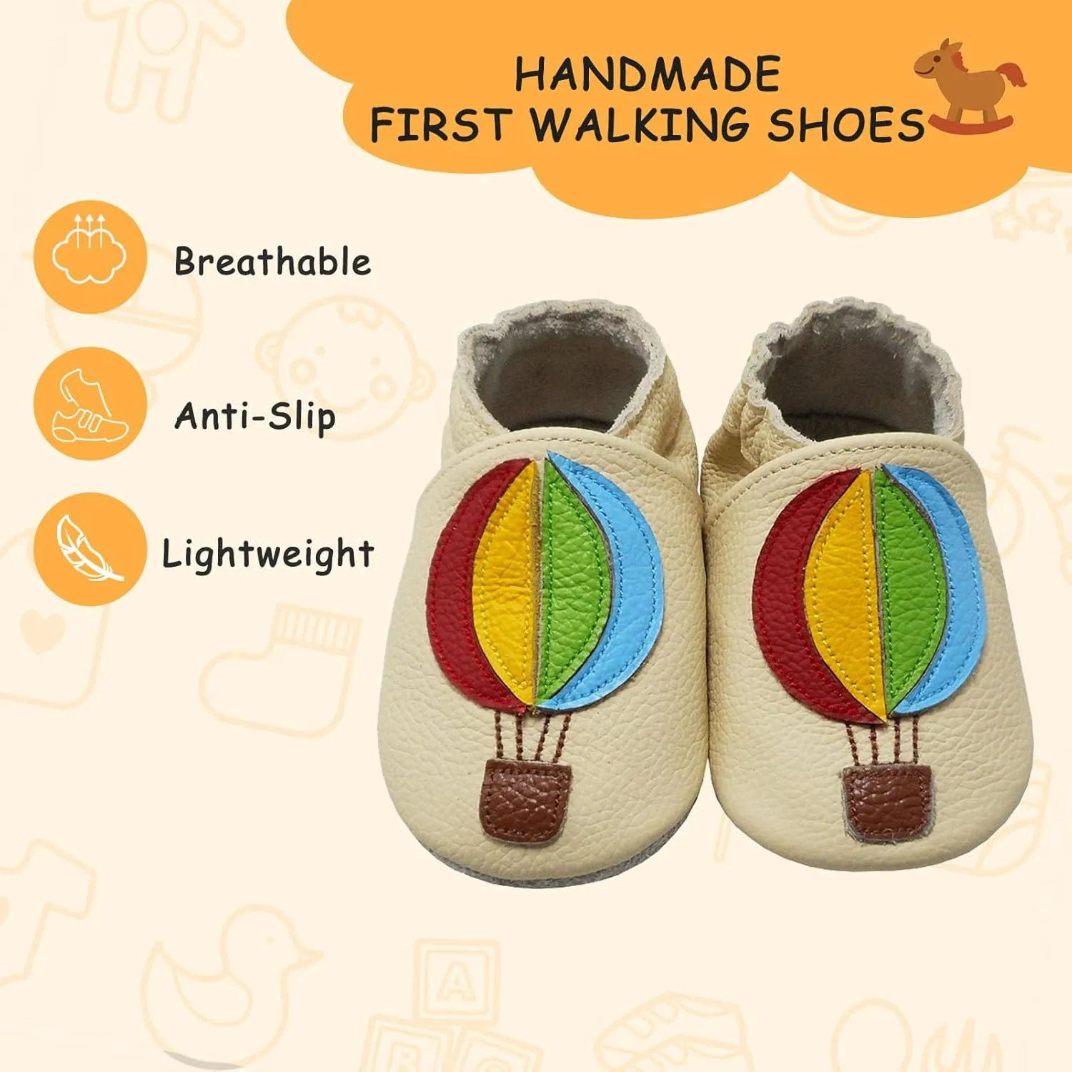 YALION Baby Soft Leather Shoes Suede Sole Infant Toddler First Walking Sports Crib Moccasins