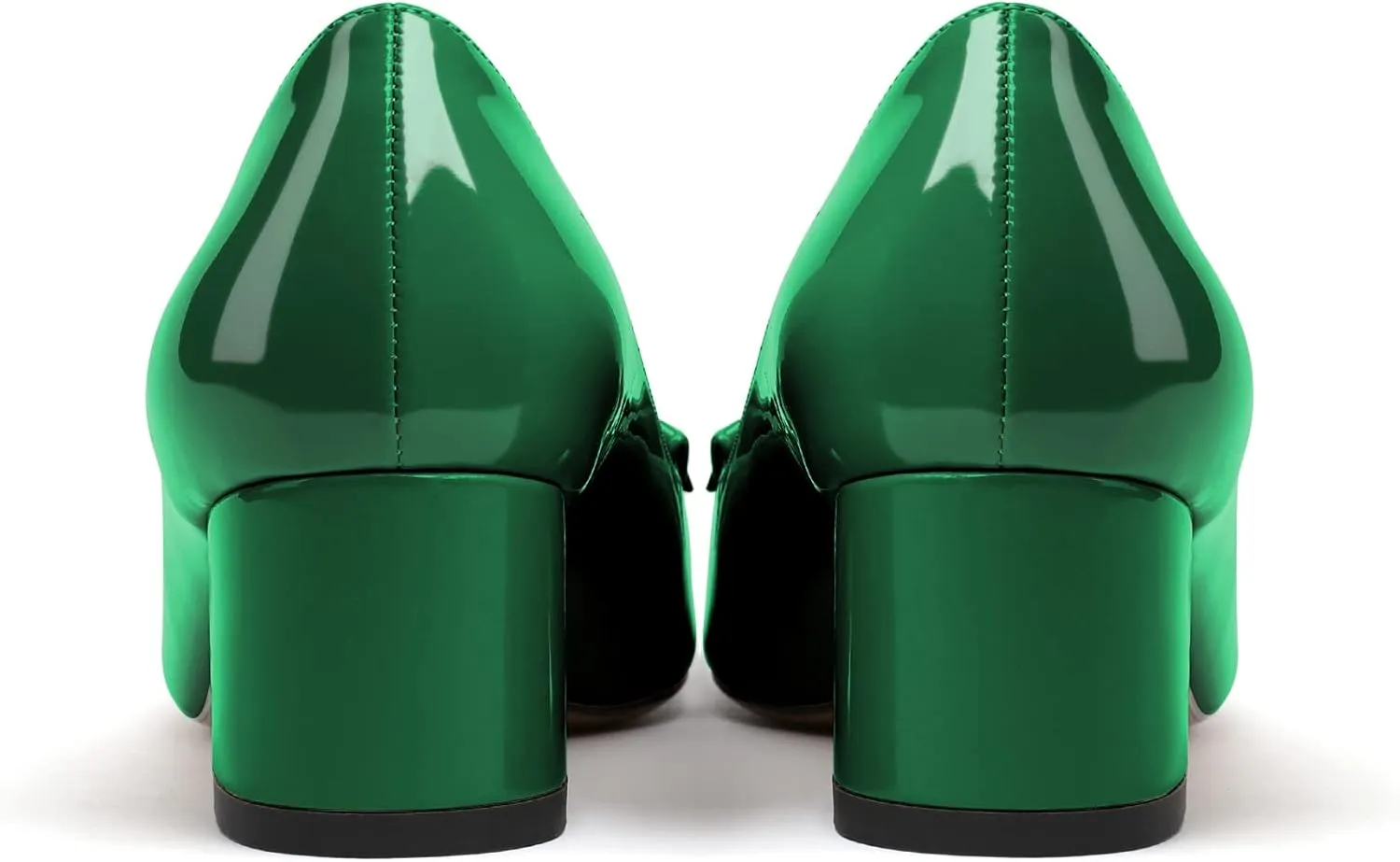 YODEKS Women's Chunky Heel Pumps Low Block Heel Pointed Toe Slip on Dress Pump Shoes for Work Casual Daily Life Party Dress Shoes