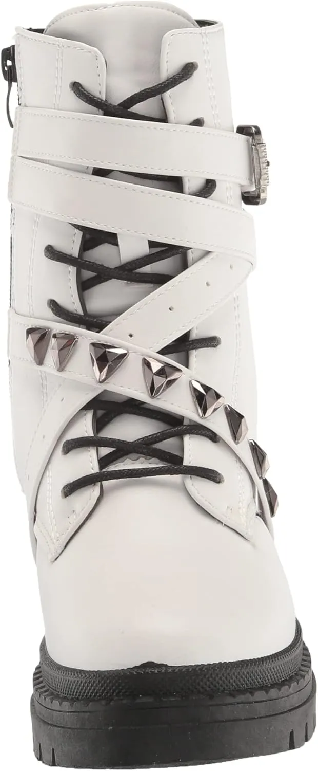YOKI Women's Short Bootie Combat Boot