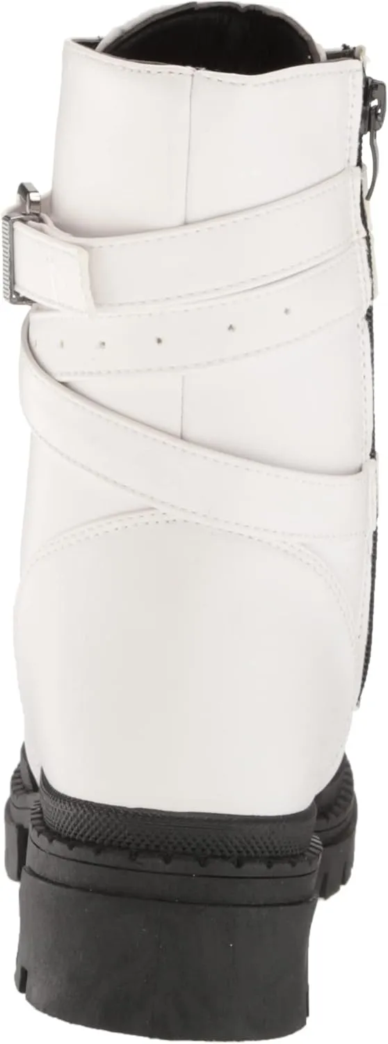 YOKI Women's Short Bootie Combat Boot