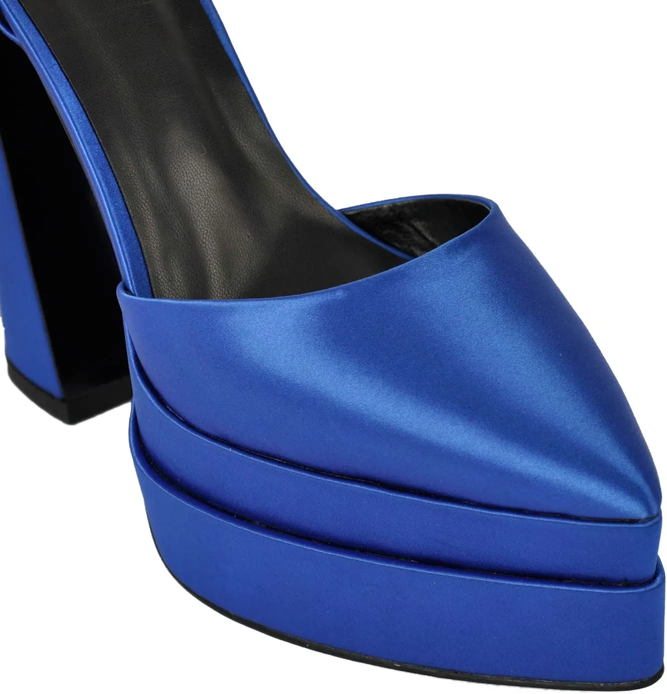 Yolkomo Platform Chunky Heel Pumps for Women Ankle Strap High Block Heel Mary Jane Pumps